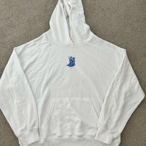 PacSun White Hoodie with Blue Graphic